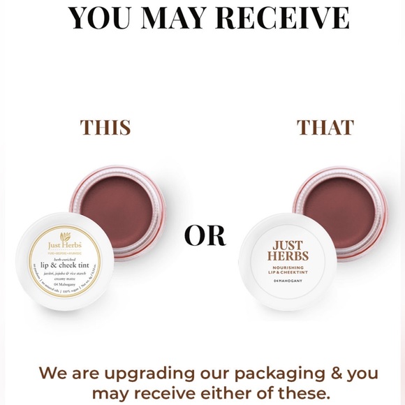 Just Herbs Lip & Cheek Tint & blush for eyelids : 04 Mahogany | NWT - Picture 4 of 16